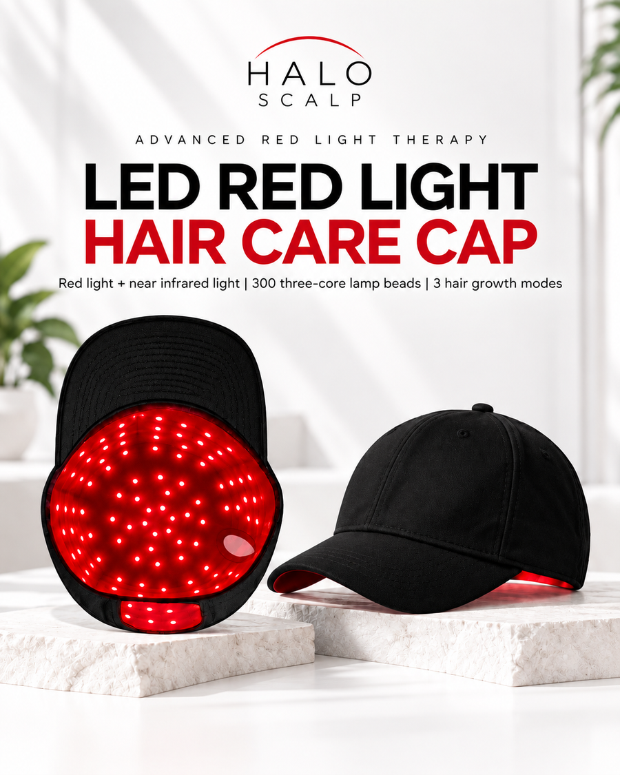 HaloScalp LED red light hair care cap